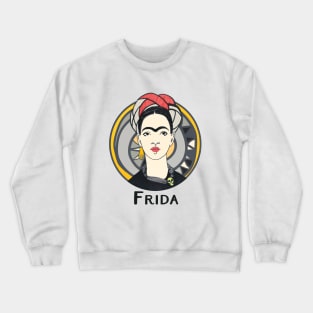 FRIDA KAHLO Mexican Feminist portrait Crewneck Sweatshirt